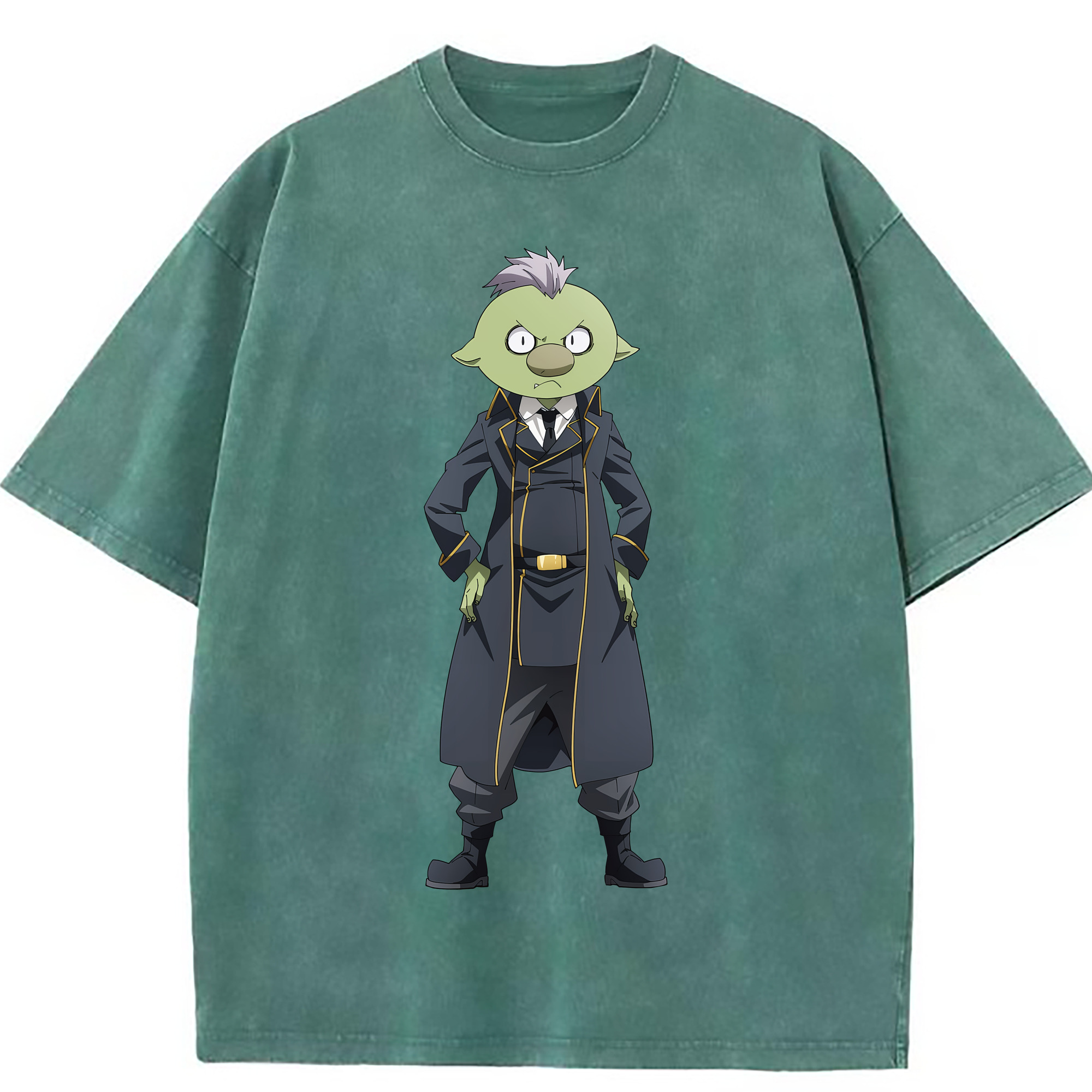 （画像用） 転スラ Regarding Reincarnated to Slime 綿100% ヴィンテージ風 半袖Tシャツ（フロントプリント）